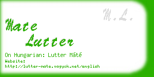 mate lutter business card
